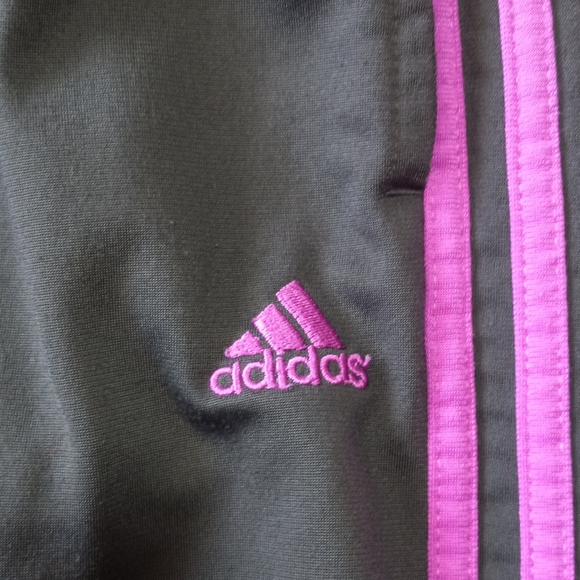 Ladies Adidas Purple & Gray Sweatpants - Picture 3 of 7